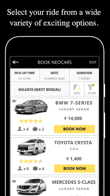 NeoCars - Rent Car With Driver screenshot 2