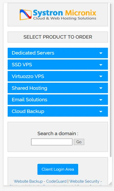 Systron Hosting Servers, VPS & screenshot 2