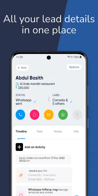 3Sigma Mobile CRM app screenshot 2