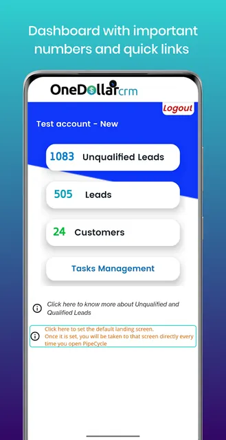 One Dollar CRM - Sales CRM screenshot 1