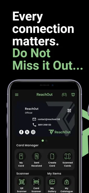 ReachOut: Card Maker & Scanner screenshot 1