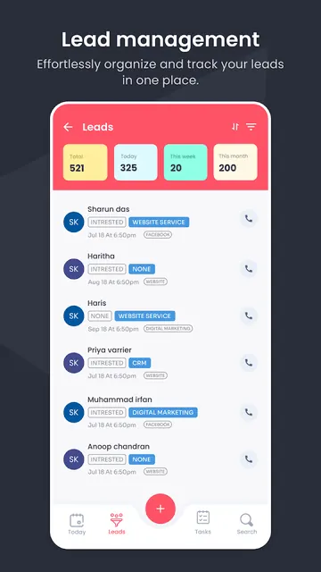 Getlead CRM screenshot 2