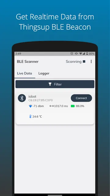Thingsup BLE Beacon Scanner an screenshot 2