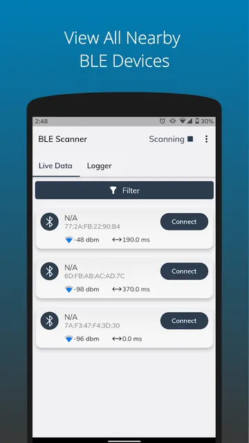 Thingsup BLE Beacon Scanner an screenshot 1