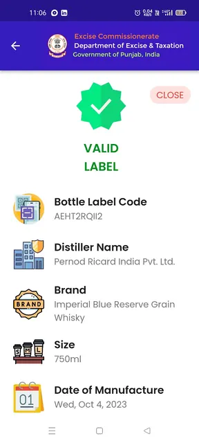 Excise QR Label Citizen App screenshot 4