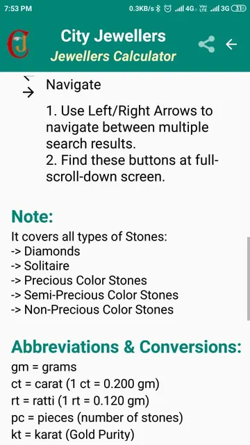 Jewellers Calculator screenshot 6