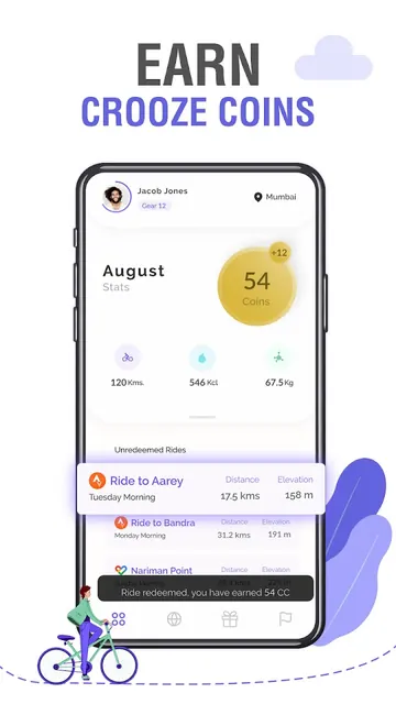 Crooze - Cycle, Rewards & More screenshot 1