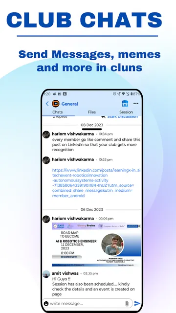 Clubchat: College Club & Event screenshot 4