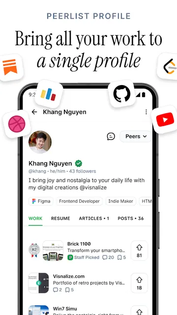 Peerlist: Professional Network screenshot 1