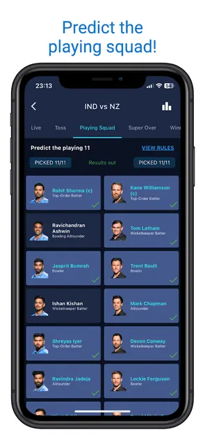 Impact11 - Fantasy Cricket app screenshot 2
