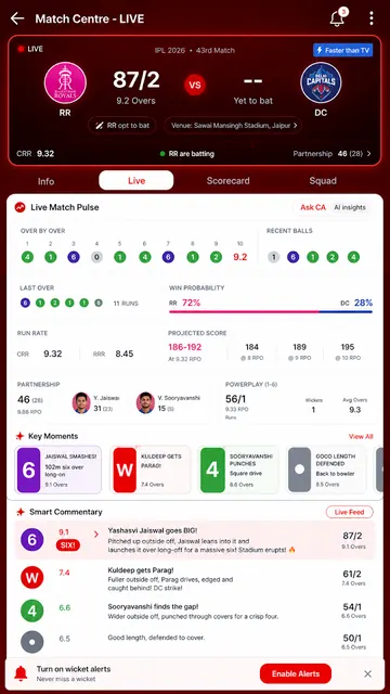 Cricket Addictor Live line App screenshot 5