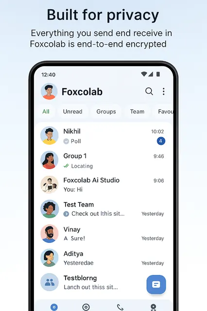Foxcolab - Secure Messenger screenshot 1
