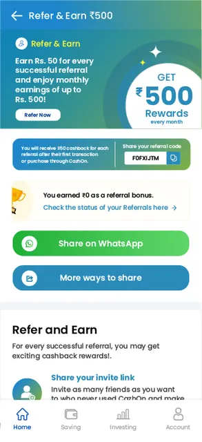 CazhOn : Save & Invest screenshot 5