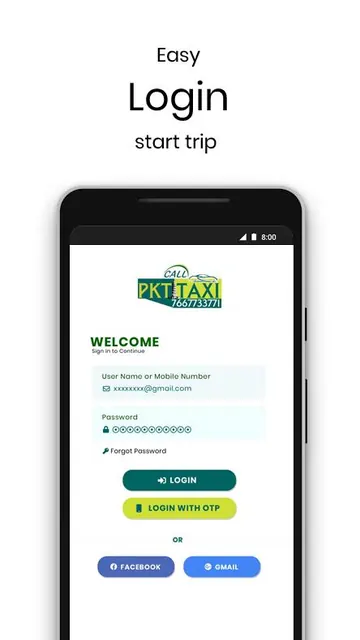 pkt call taxi - local ride screenshot 2