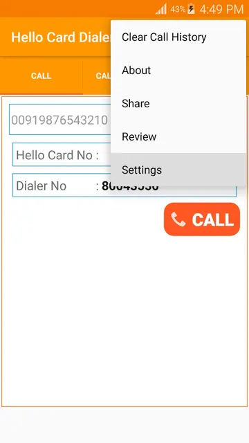 Hello Card Dialer screenshot 1