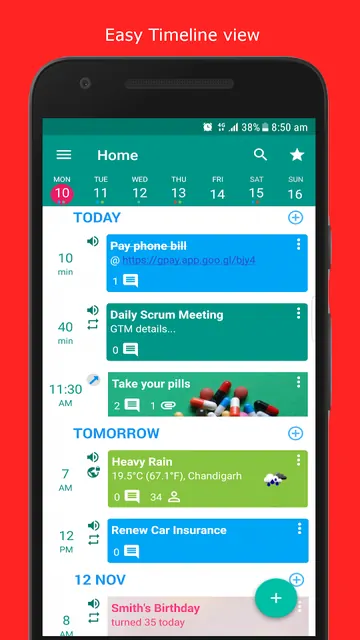 Pi Reminder: Tasks & Alarms screenshot 1