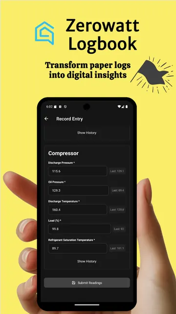 Zerowatt Logbook screenshot 1