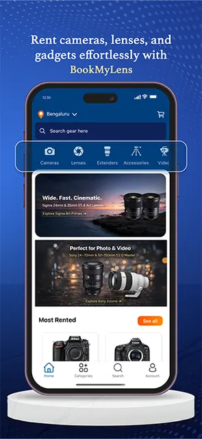 BookMyLens screenshot 2