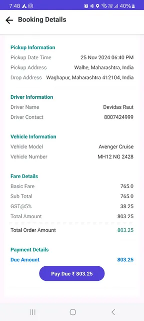 Aadarsh Cabs screenshot 1