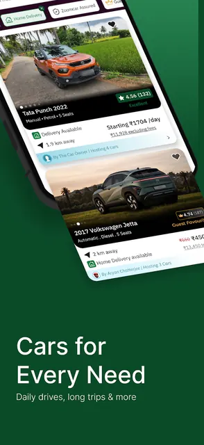 Zoomcar: Car rental for travel screenshot 2