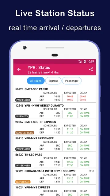 Indian Train Status - minits screenshot 5