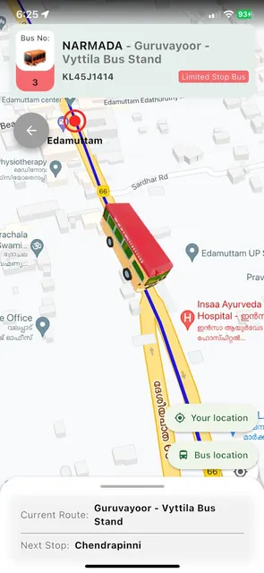 BusTune - Kerala Bus Tracking screenshot 2
