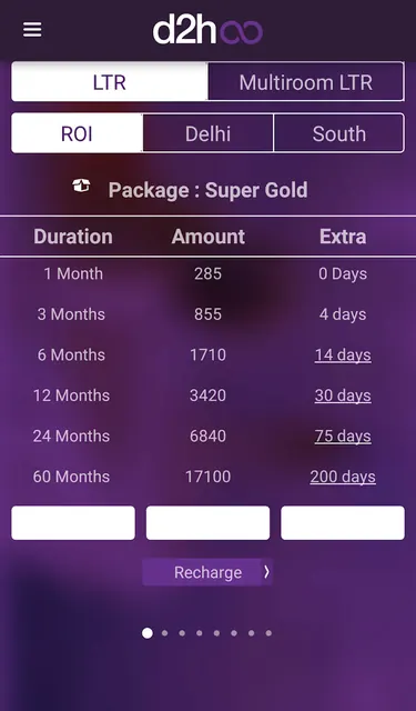 d2h infinity: Recharge & Packs screenshot 5