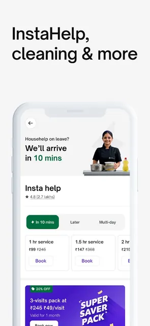 Urban Company: InstaHelp &more screenshot 2