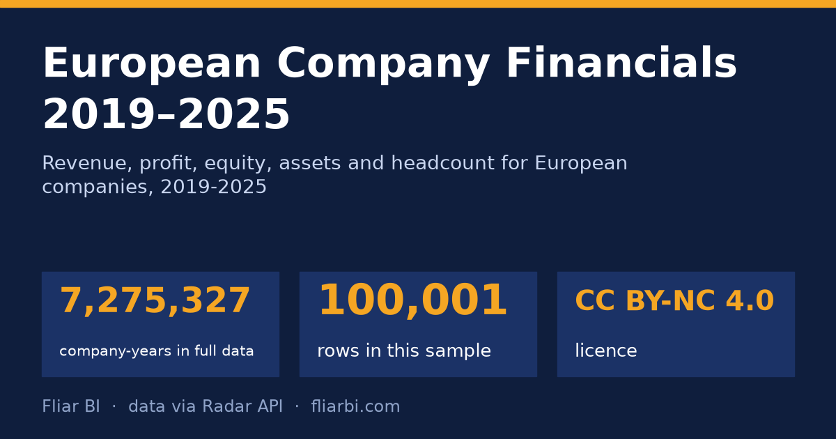 European Company Financials 2019–2025 — cover