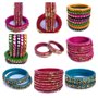 Multicolor Handmade Lac Kada Bangles Set of 8 for Women and Girls